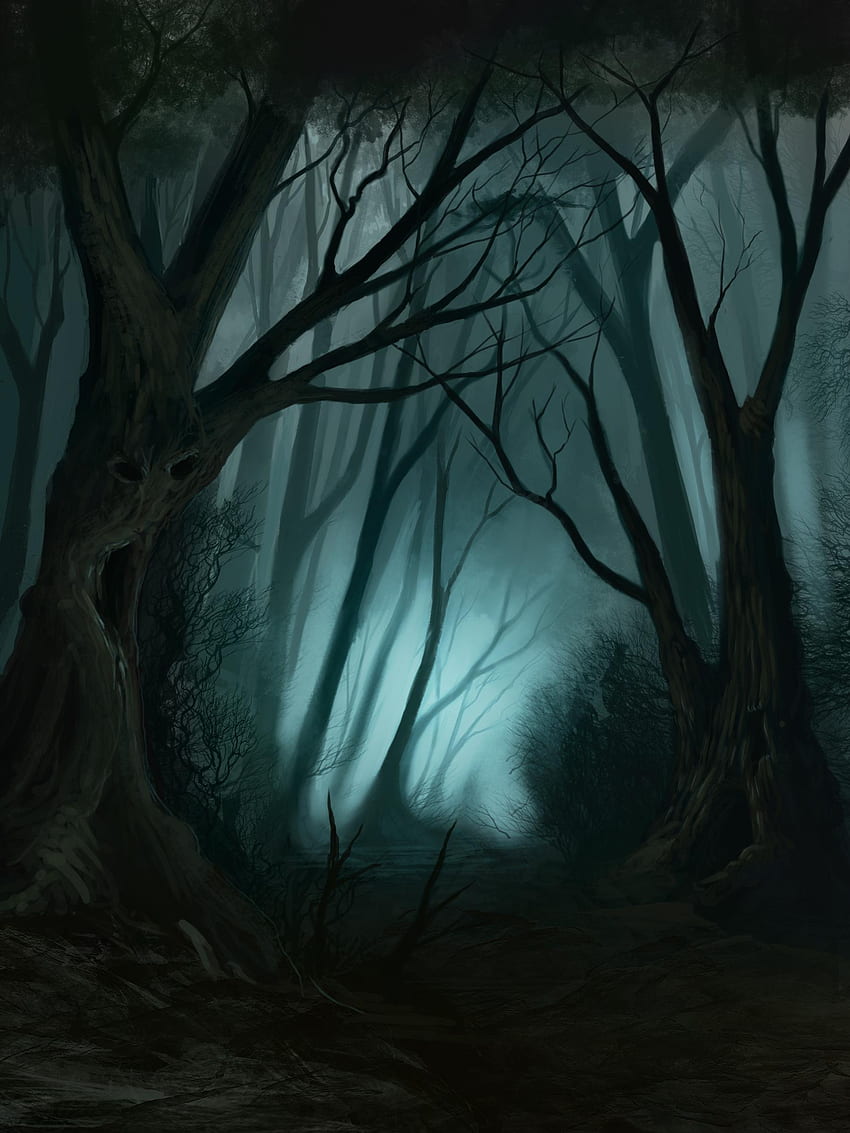 Ürpertici Orman Arka Planı, Korku Ormanı HD telefon duvar kağıdı