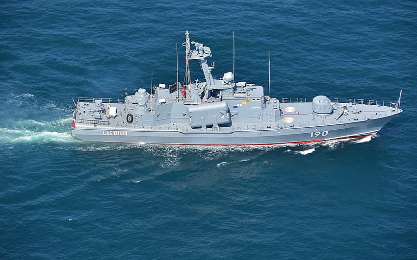 Lastunul, NPR-190, Navire lance-missiles, Marine roumaine, Navires de guerre roumains, Mer Noire, navires de guerre Fond d'écran HD