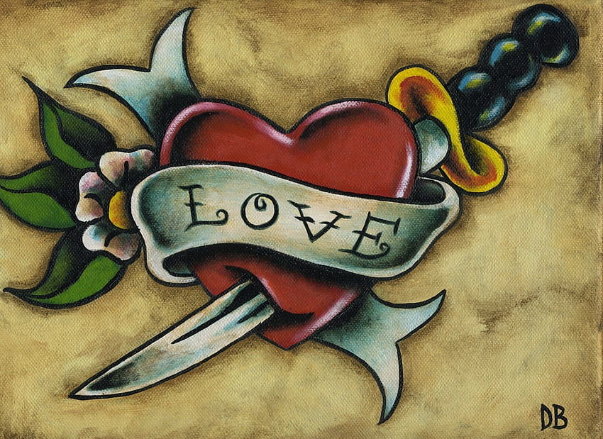 Heart heart tattoo love tattoo HD wallpaper  Peakpx
