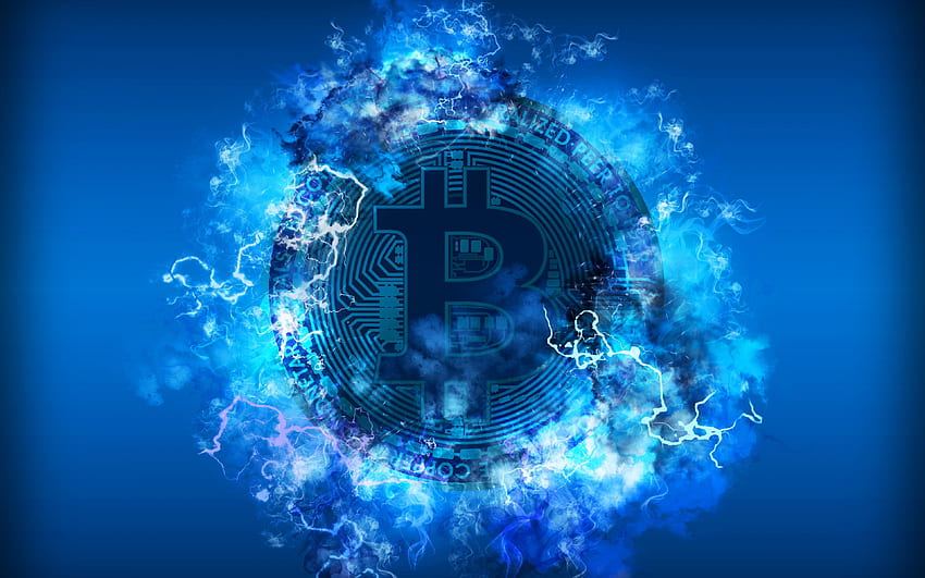 Bitcoin, neon lights, electronic, Crypto HD wallpaper