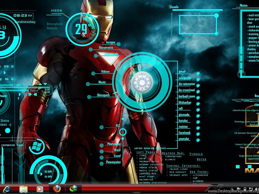 พื้นหลัง Jarvis New Iron Man My Walls, Jarvis PC วอลล์เปเปอร์ HD