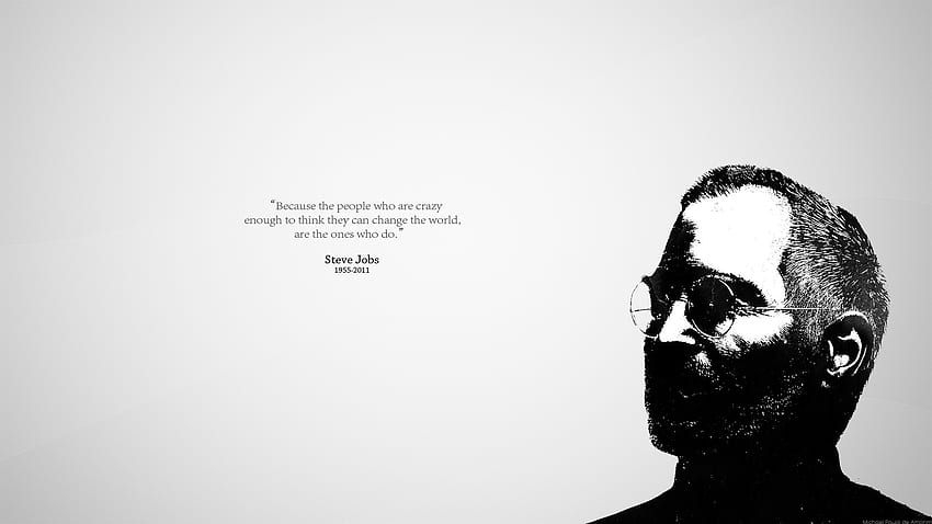 Steve Jobs, Quote, Simple Background - Steve Jobs Minimalist Quote วอลล์เปเปอร์ HD