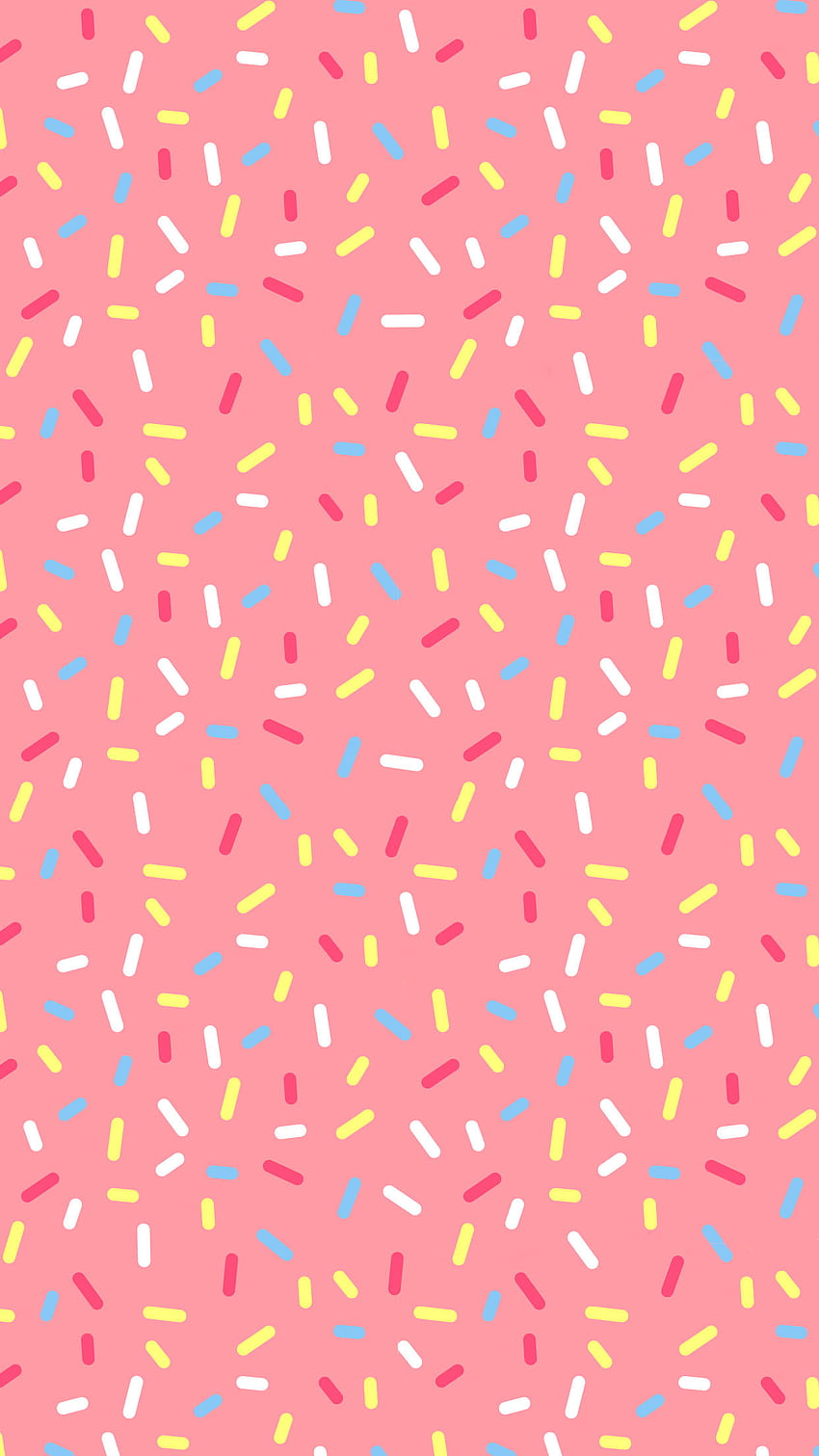 Pink Donut Sprinkles - co za radosne i jasne Tapeta na telefon HD