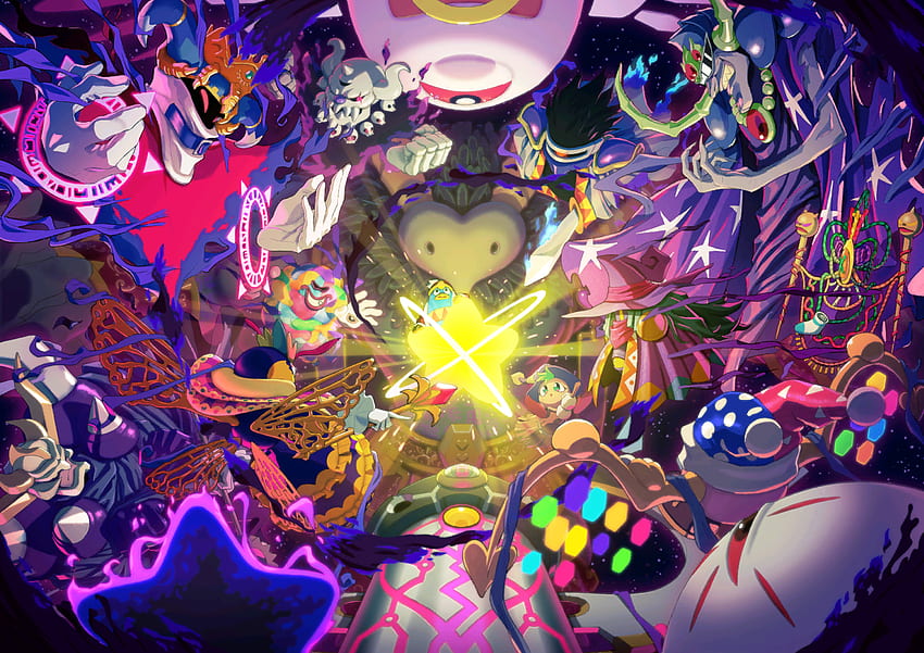Kirby Star Allies Art, Kirby Marx HD wallpaper