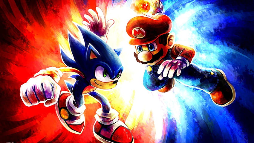 Mario Vs. Sonic. MLG. Epic Battle? + Epic Win? HD wallpaper
