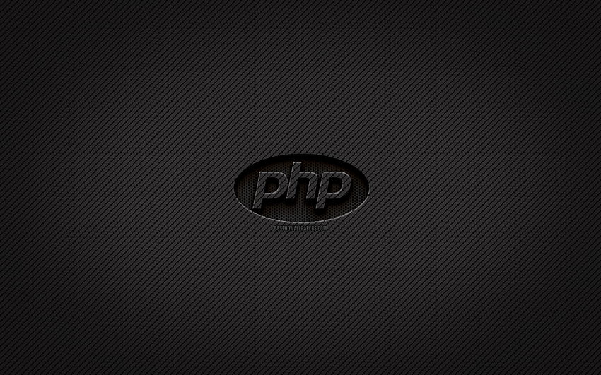 โลโก้ PHP คาร์บอน, ศิลปะกรันจ์, พื้นหลังคาร์บอน, สร้างสรรค์, โลโก้ PHP สีดำ, ภาษาโปรแกรม, โลโก้ PHP, PHP วอลล์เปเปอร์ HD