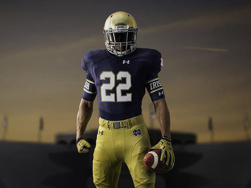 New Notre Dame and Auburn uniforms do impossible things, Under Armour claims, Notre Dame Football HD wallpaper