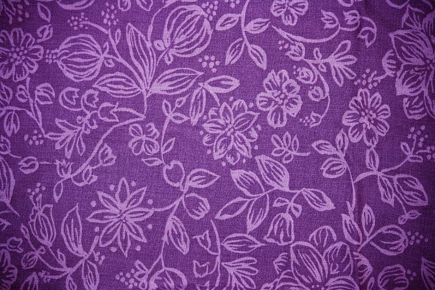 Purple Fabric with Floral Pattern Texture . graph. Public Domain, Violet Texture HD wallpaper