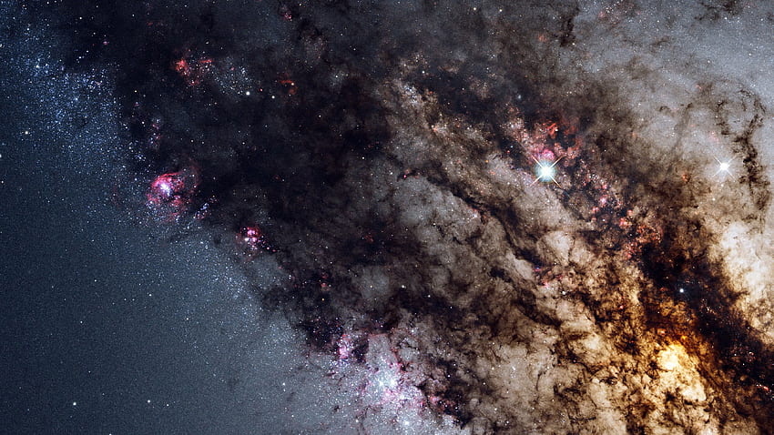 Wszechświat, gwiazdy, połysk, blask, galaktyka Tapeta HD