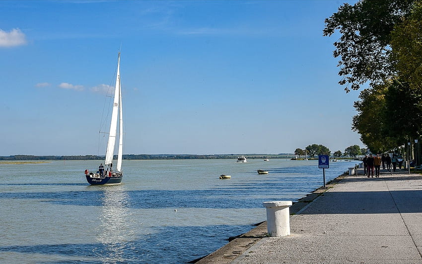 Sailing in France, France, yacht, water, promenade HD wallpaper