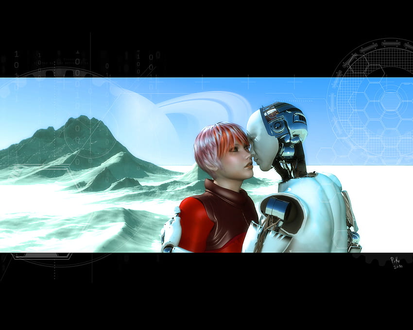 รักที่หายไปนาน หุ่นยนต์ 3 มิติ อวกาศ ผู้หญิง อนาคต ผู้หญิง วอลล์เปเปอร์ HD