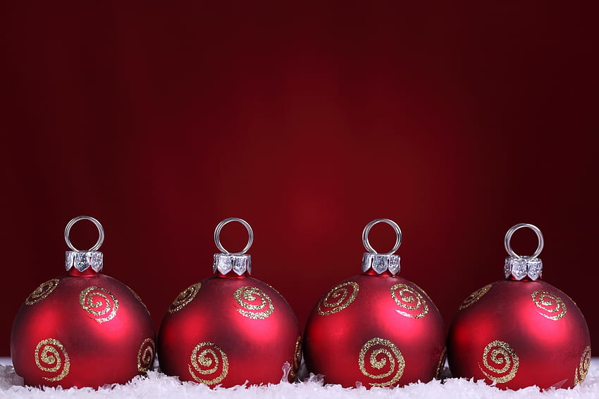 크리스마스 공, 메리 크리스마스, 그래픽, 예쁜, 크리스마스, 빨강, 공 HD 월페이퍼