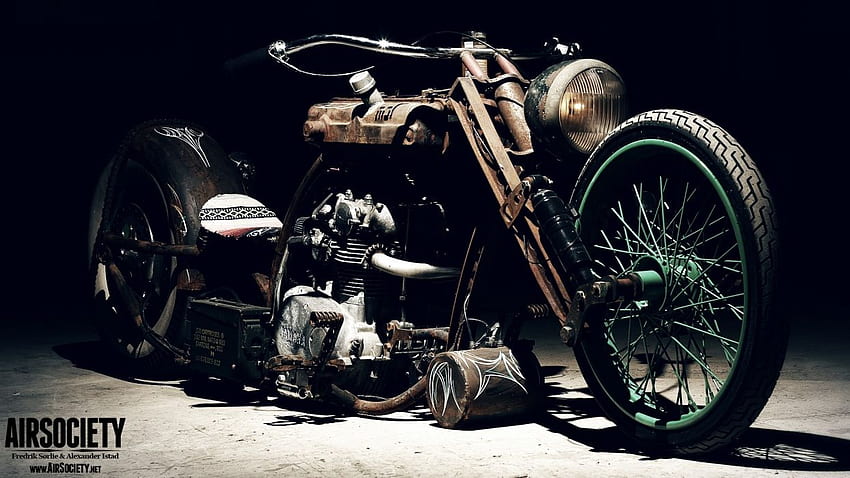 Bike custom chopper ride yamaha rust vehicles rats suspension, Retro Motorcycle HD wallpaper