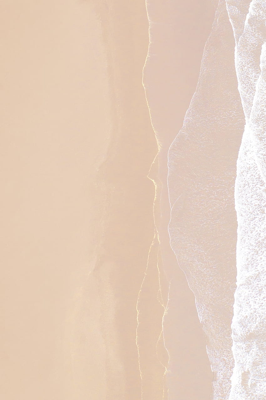 Aerial view of beige beach HD phone wallpaper