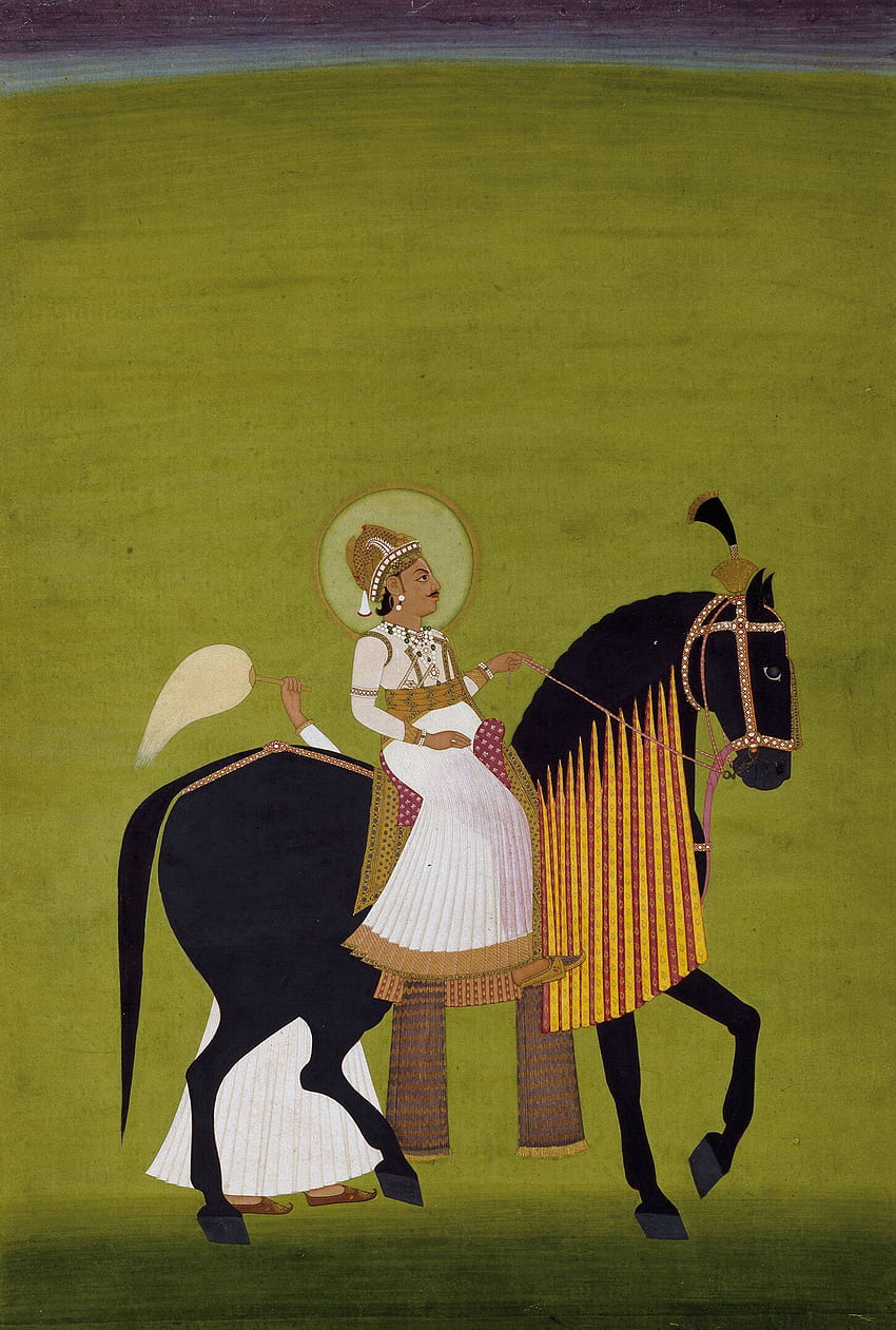 Maharaja Sawai Pratap Singh Rides the Horse Dhajrao, Maharana Pratap HD 전화 배경 화면