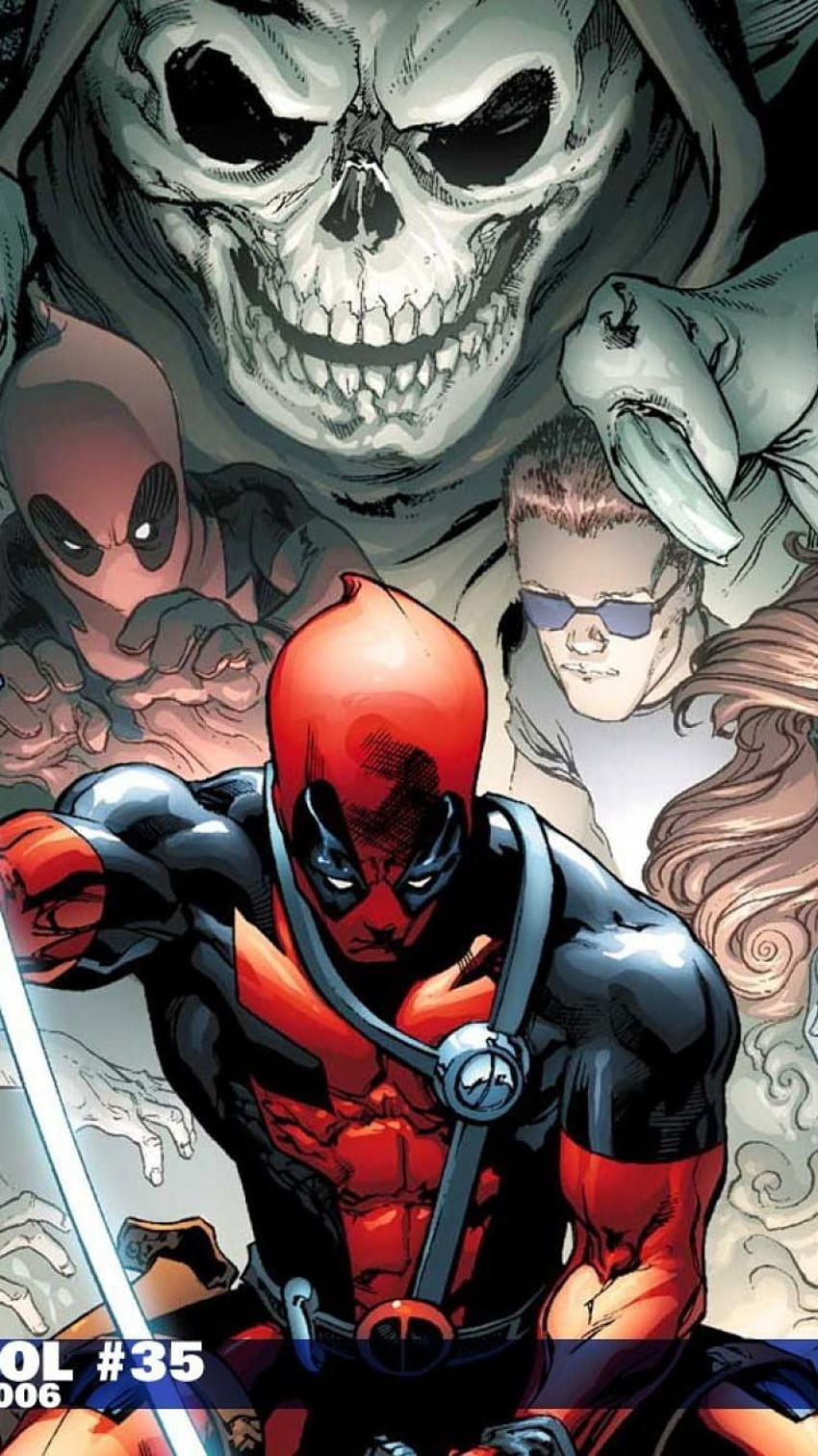 Deadpool wade wilson marvel комикси, карикатура Deadpool HD тапет за телефон
