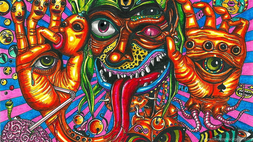 Fond de voyage acide Contexte, voyage au LSD Fond d'écran HD