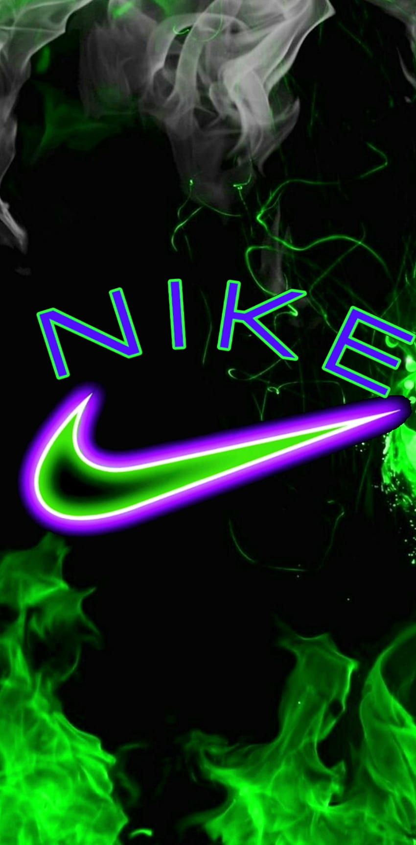 Nike, art, Black, RgB, Green HD phone wallpaper | Pxfuel