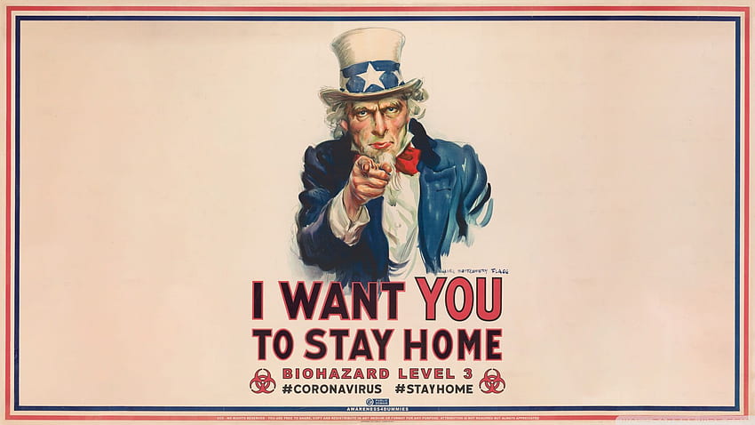 I Want You To Stay Home Biohazard Warning Poster Ultra, Stay Home Stay Safe HD wallpaper