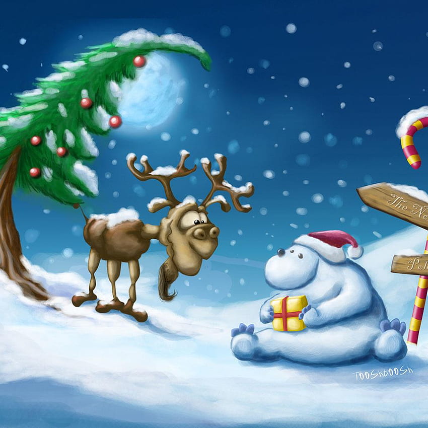 Lindo oso de dibujos animados en Navidad. Navidad fondo de pantalla del  teléfono | Pxfuel