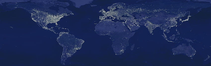 światło noc zanieczyszczenie ziemi globusy mapy mapa świata Kosmos Planety Sztuka Tapeta HD