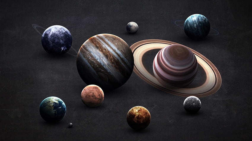 Satürn, Ay, Dünya, Mars, Jüpiter, Neptün, Uranüs, Merkür, Venüs, Gezegenler, Gezegen, Güneş, Sistem, Görsel, Efektler, Gökyüzü dosyası, Küçük, AND, Sevimli, Şirin, Küçük, Çözünürlükte Bilim HD duvar kağıdı