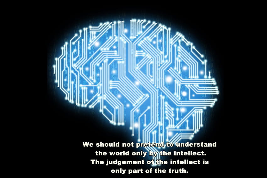 Cervello digitale con citazione di intelligenza - Cervello di intelligenza artificiale trasparente Png Sfondo HD