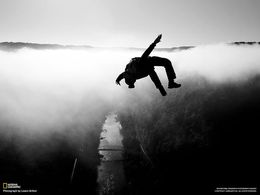 Stunning Jump, ng, black and white, , jump, crazy, stunning HD wallpaper