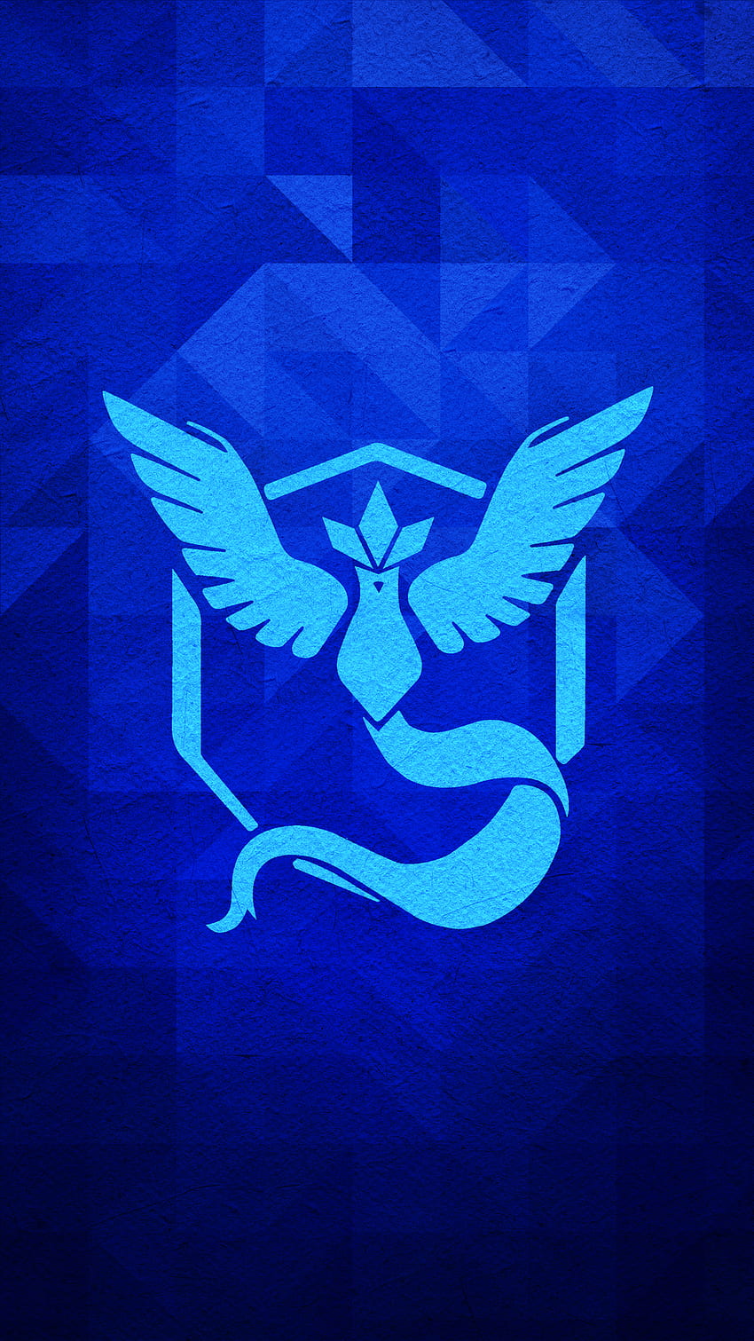 Триграфско лого на Pokemon - Pokemon Go Team Mystic - , Син отбор HD тапет за телефон