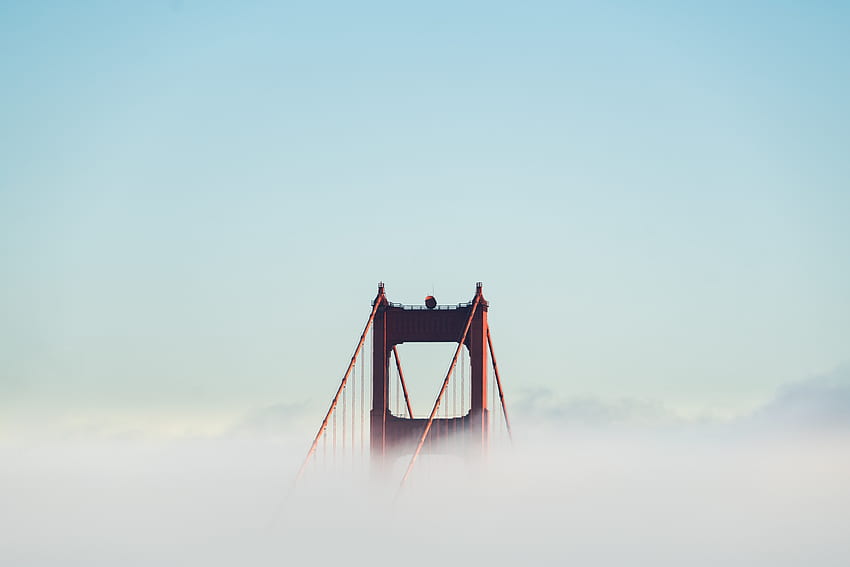 ゴールデンゲートブリッジ、霧、橋 高画質の壁紙