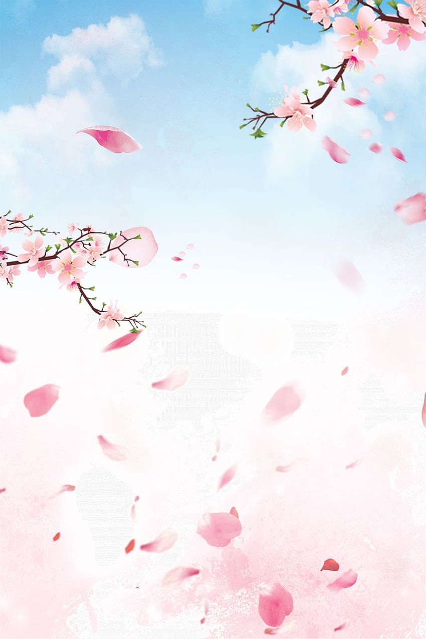 Rose Illustration Esthétique Romantique Peach Blossom Festival Affiche Fond, Peach Blossom, Peach Blossom Festival, Sansheng Sanshi Sansheng Iii Shili Peach Blossom Fond pour Fond d'écran de téléphone HD