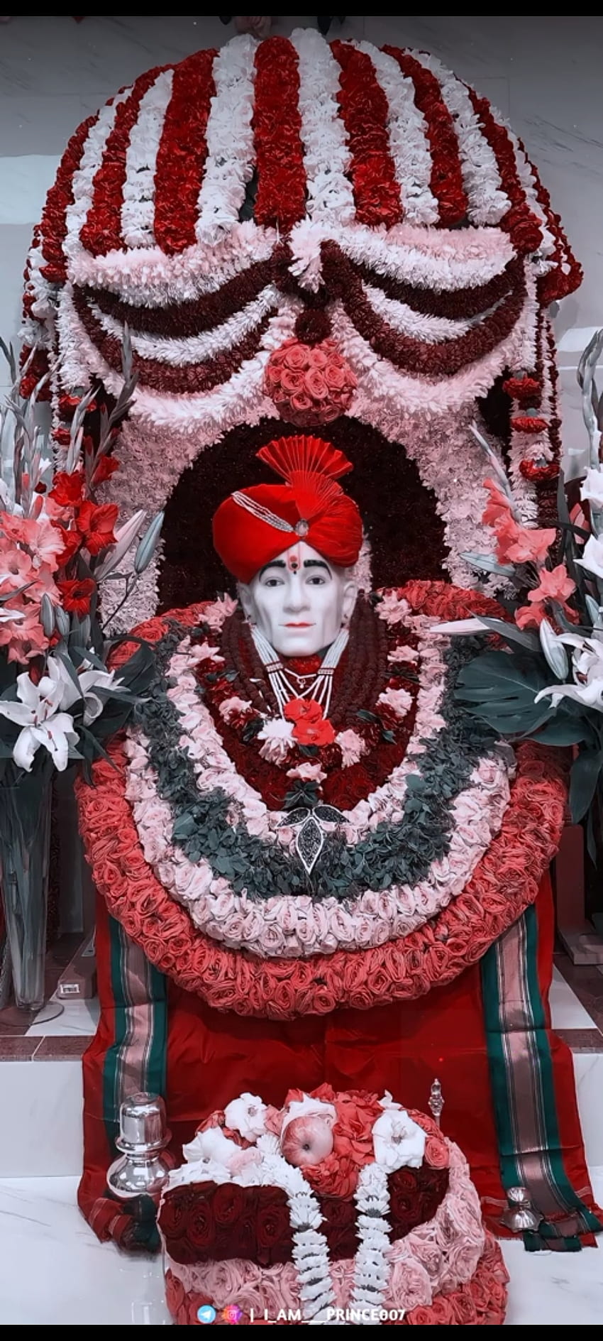 Sant Gajanan Maharaj, kırmızı, petal HD telefon duvar kağıdı