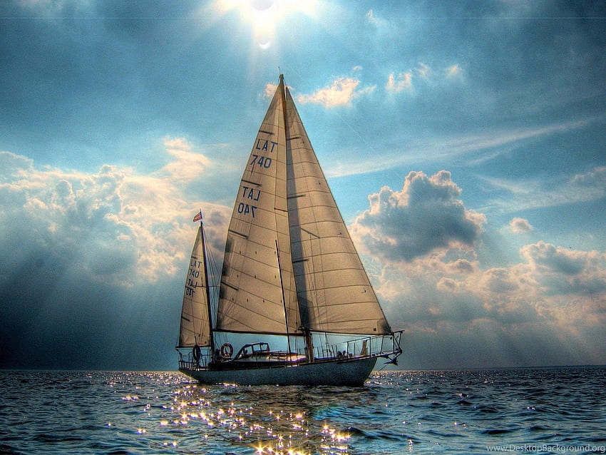 velero, barco de vela, plano de fondo de pantalla