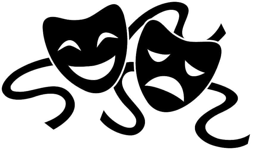 Theater Masks Silhouette - Clip Art. Theatre masks, Silhouette clip art, Drama masks HD wallpaper