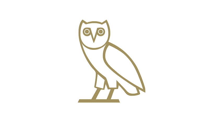 Logotipo OVO Drake dourado papel de parede HD