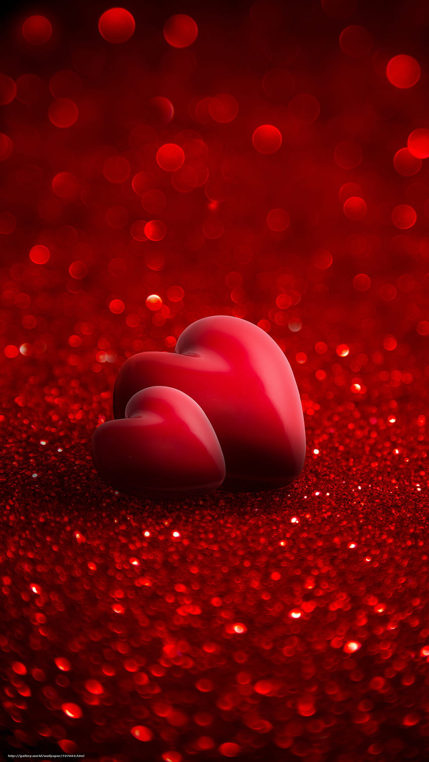Czerwone serce, czerwone serce, serce miłości Tapeta na telefon HD