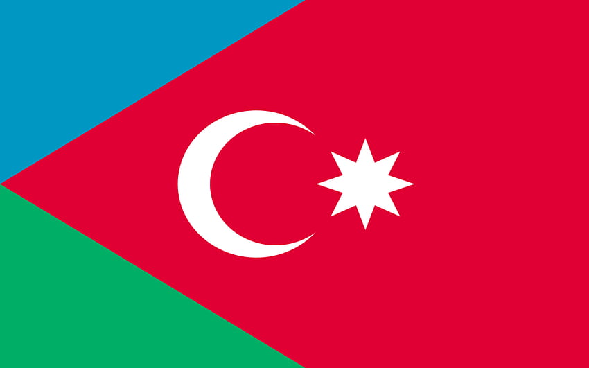 南アゼルバイジャン、アゼルバイジャンの国旗 高画質の壁紙