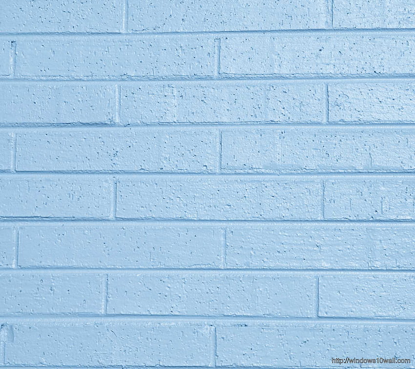 ベイビーブルーのレンガの壁の背景 - Windows 10 高画質の壁紙