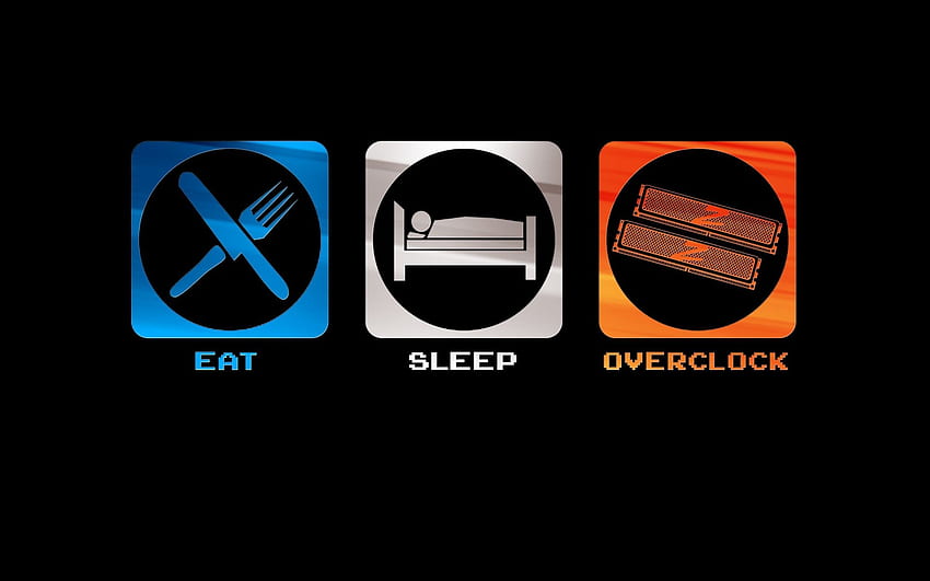Eat Sleep übertakten., Eat Sleep Code wiederholen HD-Hintergrundbild