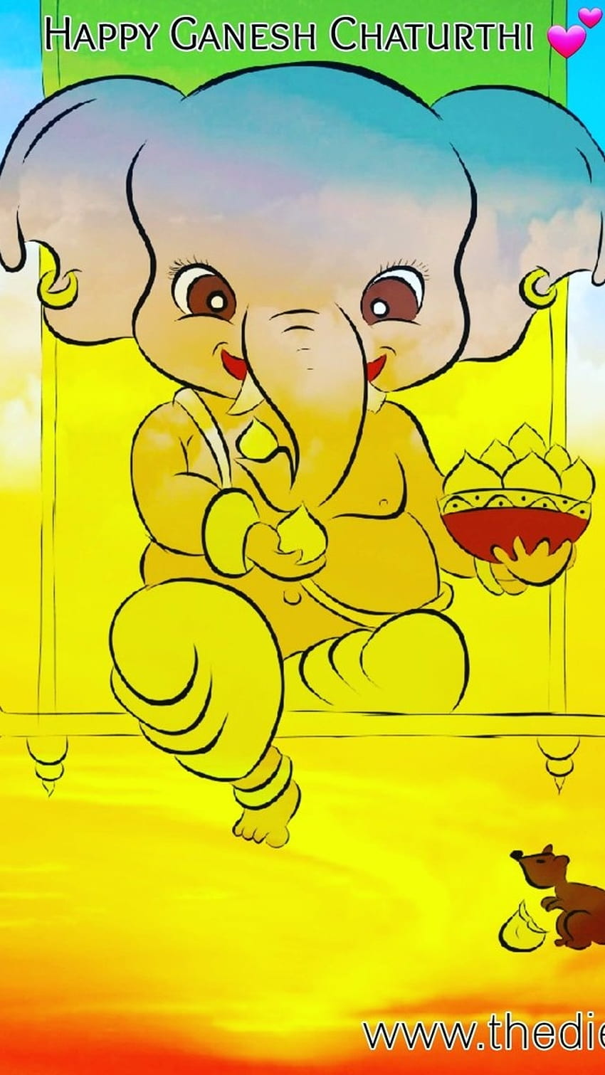 Ganesha drawing / Ganesh chaturthi Indian festival drawing / Lord ganpati  bappa painting - YouTube