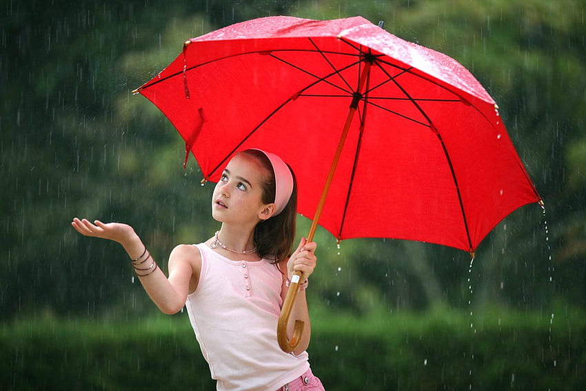 Home Insurance: Refreshing Rainy Mobile - Rainy Time, Girl in the Rain HD wallpaper