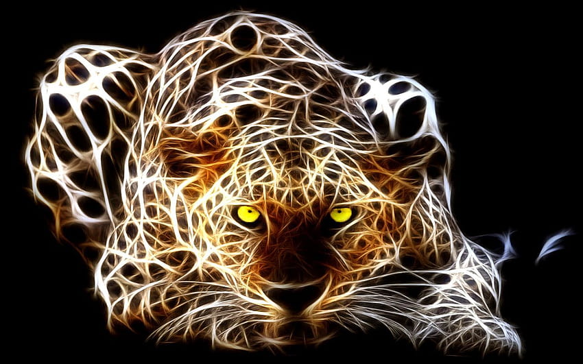 Abstrak 3D yang indah. Harimau Abstrak 1080 Wallpaper HD