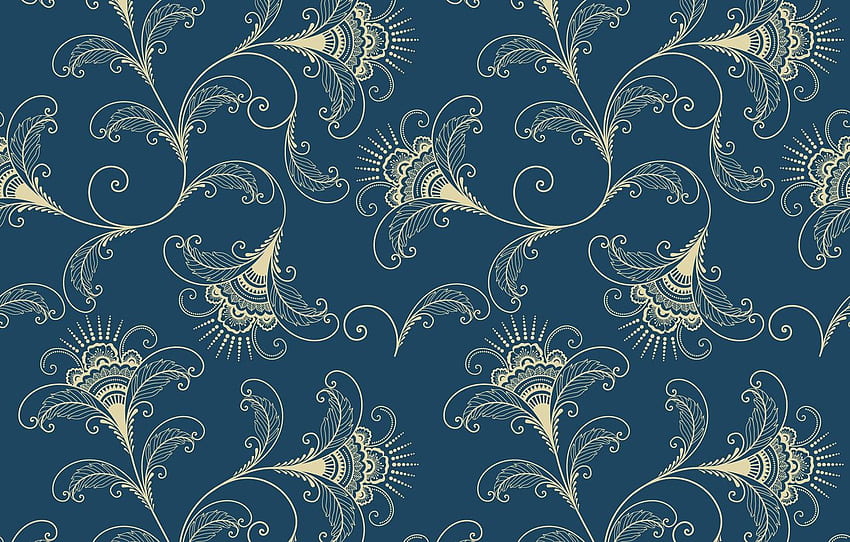 pattern, vector, vector, texture, ornament, flower, Elegant Floral HD wallpaper