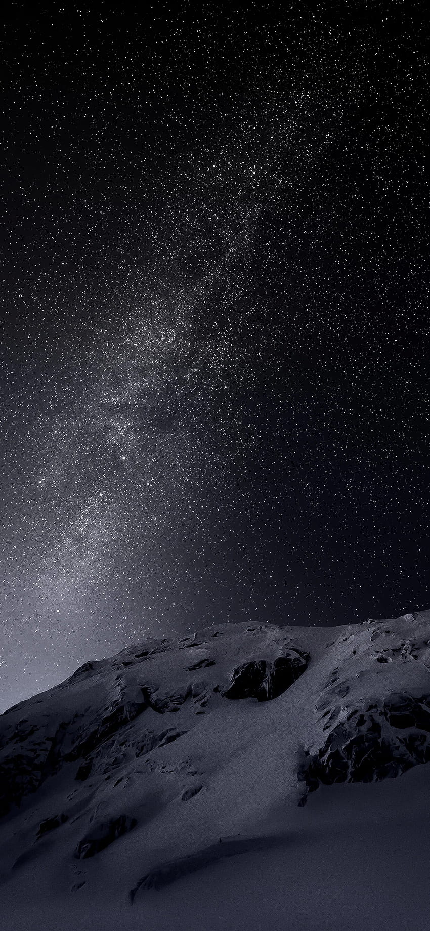 Migliora la modalità oscura del tuo iPhone con questi iPhone Winter Night Sky Sfondo del telefono HD