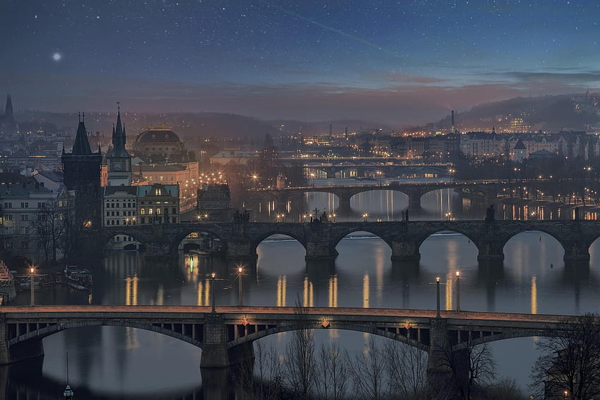 şehir, Prag, Çek Cumhuriyeti, Charles Bridge / and Mobile Background, Prag Charles Bridge HD duvar kağıdı