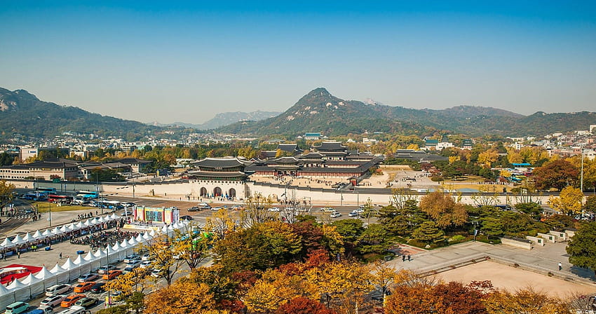 palácio real da coreia paredes de ultra alta qualidade, coreano papel de parede HD