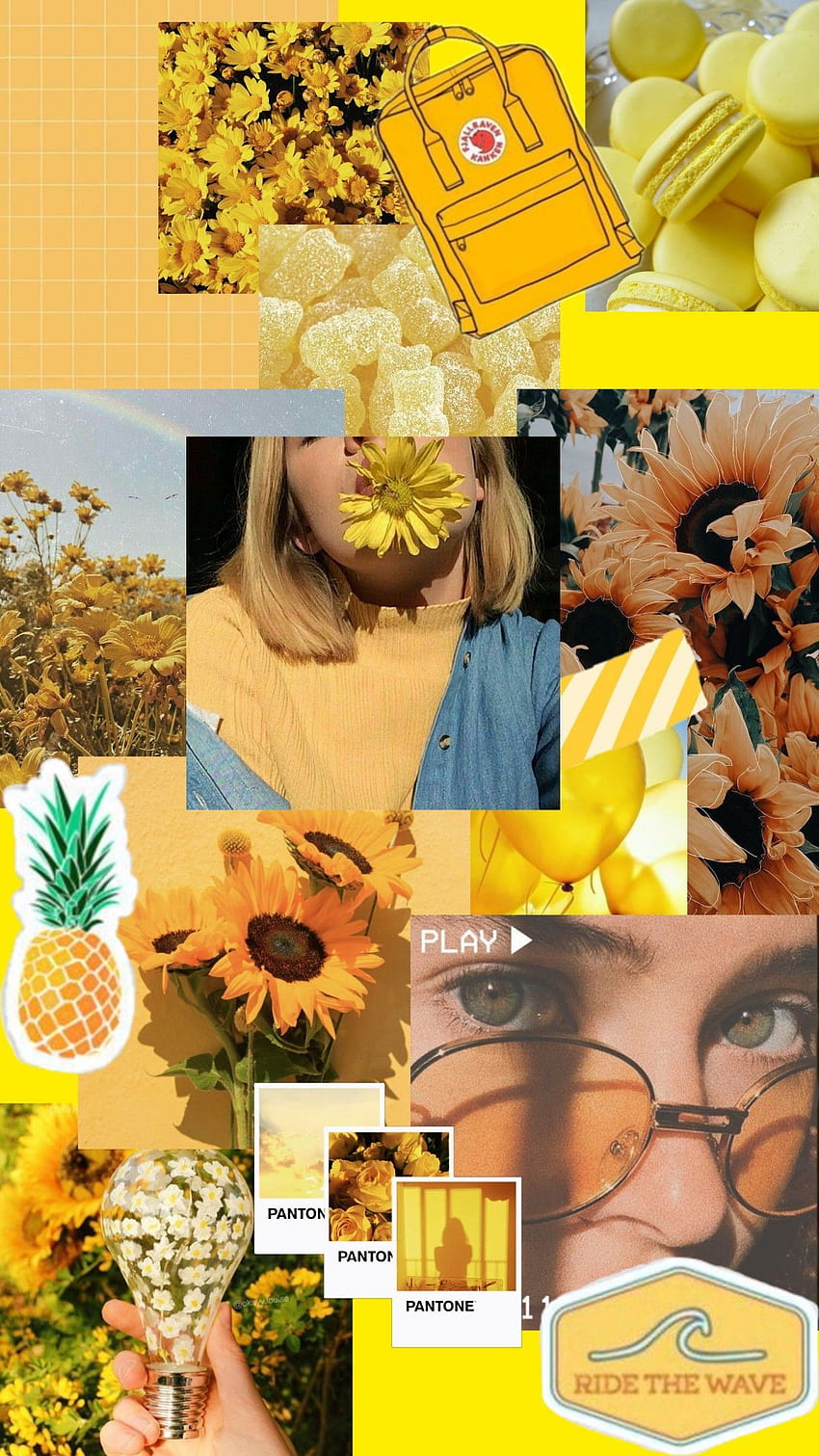 żółta estetyka. iPhone żółty, kwiatek, ładny iPhone, żółta letnia estetyka Tapeta na telefon HD