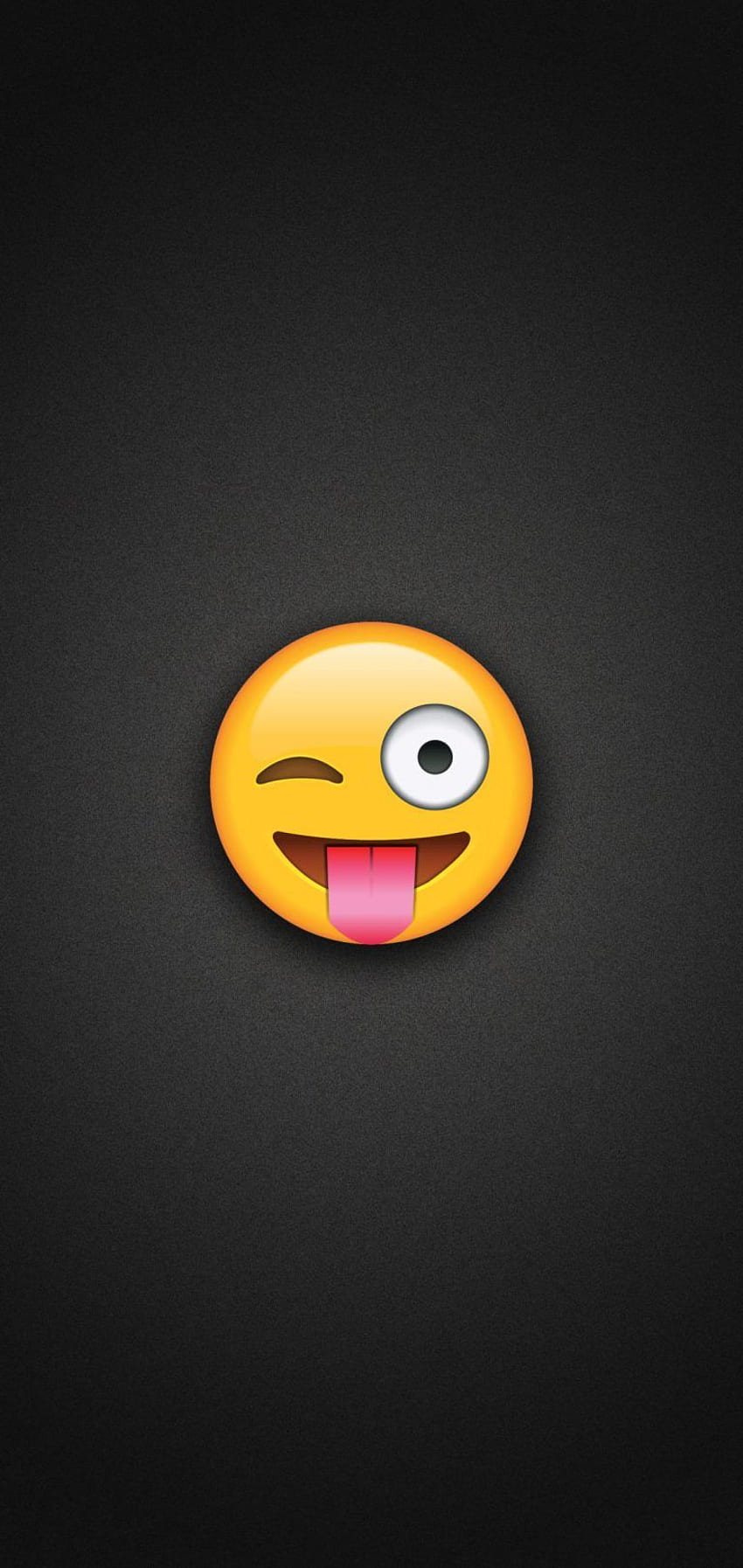 Tongue Out Emoji with Winking Eye Phone HD phone wallpaper