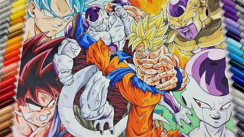 Dragon Ball Son Goku vs Frieza Drawing | ARTOY by hazimala on DeviantArt