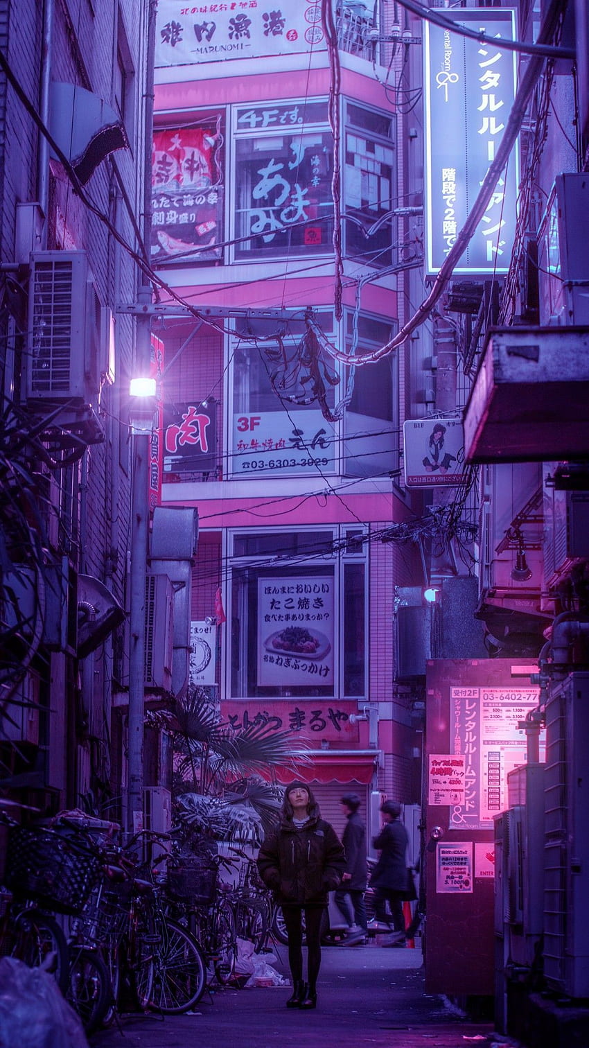Lo Fi Japan - Топ Lo Fi Япония Фон - Градска графика, Неонова естетика, Аниме пейзажи, LoFi Токио HD тапет за телефон